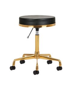 Taboret kosmetyczny Activeshop H4 bez oparcia - Czarny
