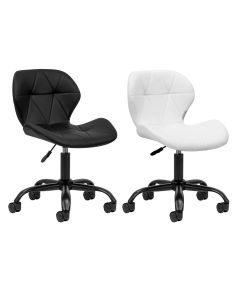 Taboret kosmetyczny Activeshop QS-06B z oparciem