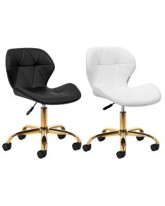 Taboret kosmetyczny Activeshop QS-06G z oparciem