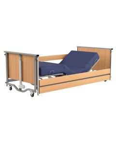 Łóżko rehabilitacyjne o obniżonej konstrukcji RehaBed Taurus 2 Low - Klon - z leżem drewnianym