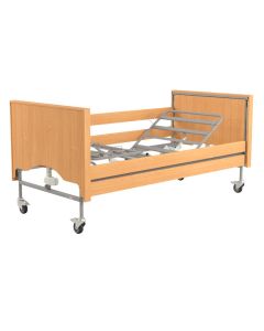 Łóżko rehabilitacyjne RehaBed Taurus 2 Lux - Dąb Złoty Craft - z leżem drewnianym