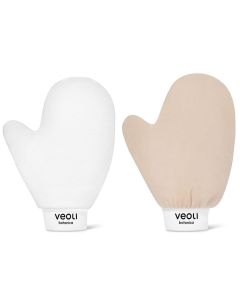 Veoli Botanica Zestaw Rękawic - Rękawica peelingująca do ciała I Glove Peel & Rękawica do aplikacji pianki samoopalającej I Glove Tan