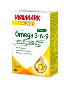 STADA PHARM WALMARK OMEGA 3-6-9 Kompleks olejów rybiego, lnianego i ogórecznika, 30 kapsułek