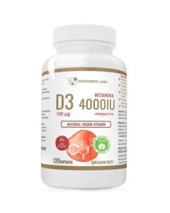 WITAMINA D3 4000IU 100µg MEGA DAWKA PRODUKT VEGE – 120 KAPSUŁEK
