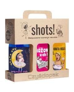 Wyjątkowe Żele Pod Prysznic LaQ Czyściopak Shots! Gwiezdny - 3x500ml