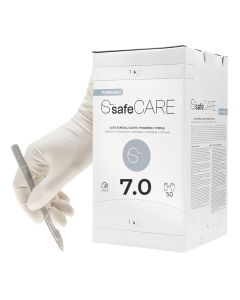 Rękawice chirurgiczne lateksowe pudrowane ZARYS SafeCare - 50 sztuk - rozm. 7.0
