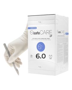 Rękawice chirurgiczne lateksowe bezpudrowe ZARYS SafeCare - 50 sztuk - rozm. 6,0
