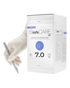 Rękawice chirurgiczne lateksowe bezpudrowe ZARYS SafeCare - 50 sztuk - rozm. 7,0