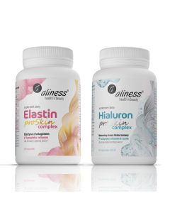 Zestaw - Aliness ProSkin (Elastin Complex + Hialuron Complex) - 2 x 60 kapsułek