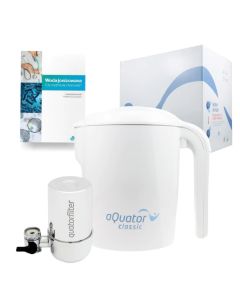 Zestaw aQuator Classic Jonizator wody alkalicznej naczyniowy + filtr kranowy