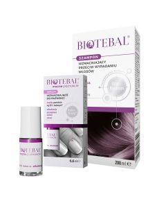 Zestaw Biotebal Szampon przeciw wypadniu włosów 200 ml + Mocne Paznokcie 6,6 ml
