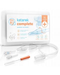 Katarek Complete Aspirator do nosa + 10 ampułek fizjologicznego roztworu soli