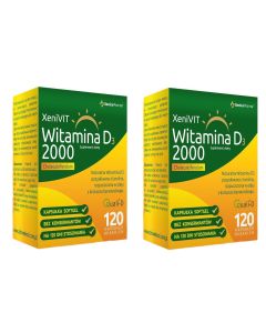 Zestaw Xenico: 2 x Xenico Pharma XeniVIT Witamina D3 2000 - 2 x 120 kapsułek softgel