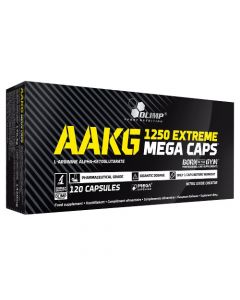 Olimp AAKG 1250 Extreme Mega Caps - Uzupełnia dietę w L-argininę - 120 kaps.