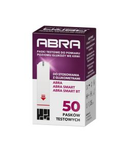 Paski testowe do glukometru Abra - szybki i łatwy sposób na kontrolę poziomu glukozy - 50 szt.