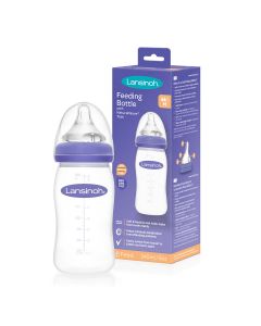 Butelka do karmienia dla niemowląt Lansinoh 240ml - 100% silikonowy smoczek