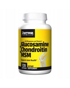 Jarrow Formulas Glucosamine + Chondroitin + MSM - Wsparcie stawów - 120 kapsułek