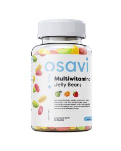 Osavi Multiwitamina Jelly Beans Żelki o smaku jabłkowym, pomarańczowym, malinowym - 90 sztuk