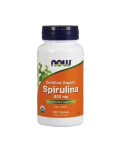 Now Foods Spirulina organiczna 500 mg - Wzmacnia układ odpornościowy, 100 tabl.