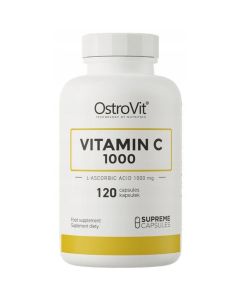 OstroVit Suplement diety zawierający kwas L-askorbinowy - Witamina C 1000mg  - 120 kapsułek