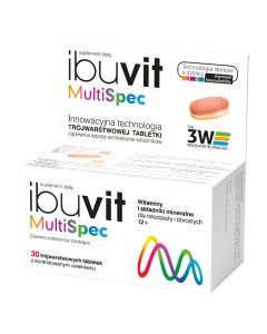Ibuvit MultiSpec w postaci trójwarstwowej - Witaminy i składniki mineralne - 30 tabletek