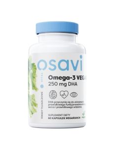 Osavi Omega-3 Vegan 250 mg DHA Popraw zdrowie serca i mózgu  - 60 lub 120 kapsułek