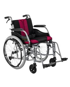 Wózek inwalidzki aluminiowy Premium-TIM TGR-R WA C2600 Timago z łamanym oparciem i odpinaną tapicerką