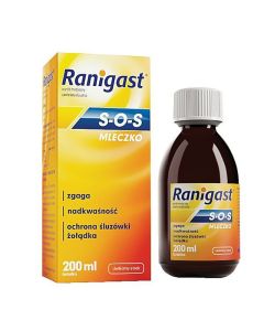 Ranigast Mleczko S.O.S. niweluje refluks żołądkowy - 200 ml