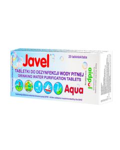 Tabletki do uzdatniania wody pitnej Javel Aqua Box - 20 sztuk
