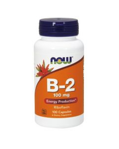 Now Foods B-2 Riboflavin - Witamina B2 100 mg 100 kaps.