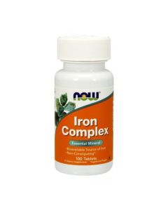 Now Foods Iron Complex - Kompleks Żelaza - 100 tabletek