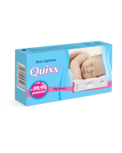 Test ciążowy płytkowy Quixx Czuły 25 mlU/ml dokładność 99,9%