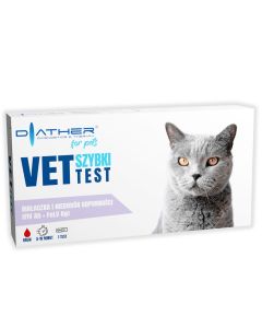 Diather - VET-TEST Niedobór odpornosci i białaczka u kotów (FIV Ab +FeLV Ag) 