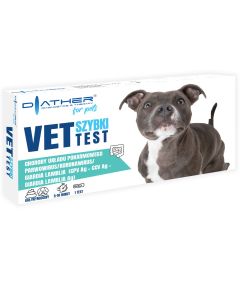 Diather - VET-TEST Choroby układu pokarmowego parwowirus/koronawirus giardia lamblia (CPV Ag +CCV Ag+ Giardia Lamblia Ag) u psa