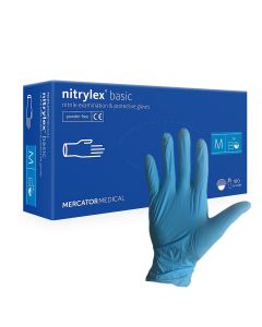 Rękawice Nitrylowe Mercator Medical NITRYLEX PF BLUE - Niebieskie
