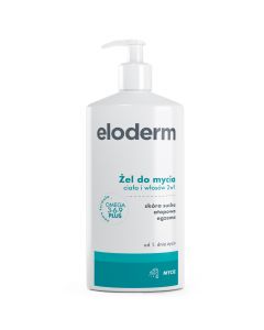 Eloderm Żel - emolient - do mycia ciała i włosów 2w1 - 400 ml