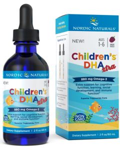 Nordic Naturals - Children's DHA Xtra, 880mg Jagodowy poncz - 60 ml