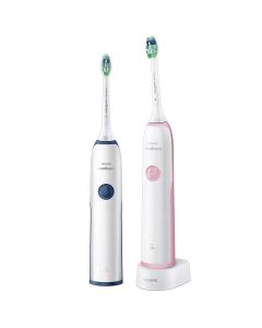 Zestaw szczoteczek Philips Sonicare DailyClean HX3212/61 - różowa i granatowa