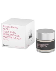 Botanicapharma krem Anti-age rozświetlający ze śluzem ślimaka, aloesem i dziką różą 50 ml