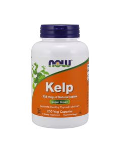 Now Foods Kelp - 325 mcg - 250 kaps. - Wspiera pracę tarczycy i odchudzanie