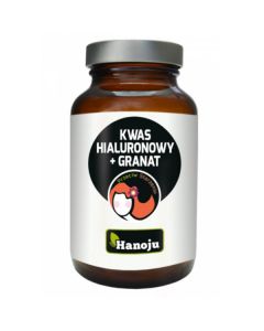 HANOJU Kwas Hialuronowy + Ekstrakt z Granatu 60 kaps. - Przeciw starzeniu