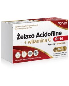 Narine Narum Żelazo Acidofilne + Witamina C 600mg