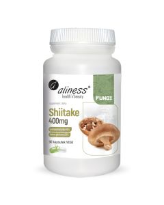Aliness - Chińskie grzyby - Shiitake ekstrakt 40/20 - 400mg - 90 kapsułek