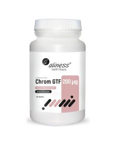 Aliness - Chrom GTF Active Cr-Complex 200 µg - 100 vege tabletek 