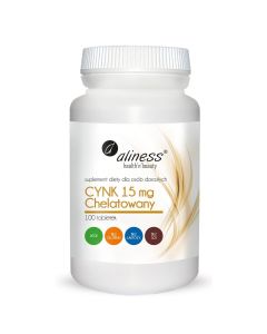 Aliness - Cynk chelatowany 15 mg - 100 tabletek