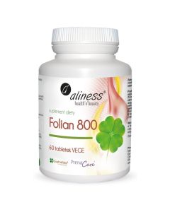 Aliness - Folian 800 µg - Wsparcie dla Kobiet w Ciąży - 60 tabletek vege