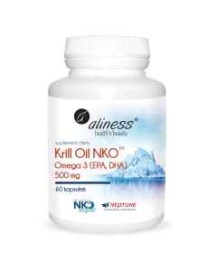 Aliness - Krill Oil NKO 500 mg - Olej z kryla - 60 kapsułek