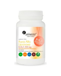 Aliness - Kwas Alfa Liponowy R-ALA 200 mg - Metabolizm - 60 wege tabletek