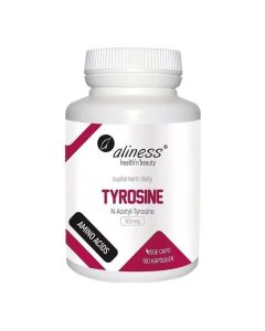 Aliness N-Acetyl-Tyrosine 500 mg - Poprawa Koncentracji i Samopoczucia - 100 kapsułek