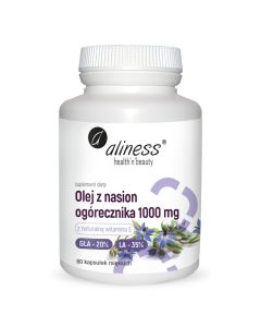 Aliness - Olej z nasion ogórecznika 20%/35% 1000 mg - 60 kapsułek